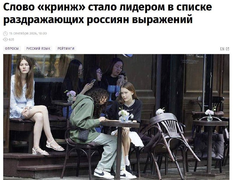 Слово кринж кринж считают россияне Оно