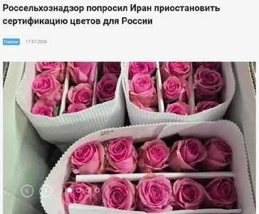 Россельхознадзор попросил Иран приостановить сертификацию цветов